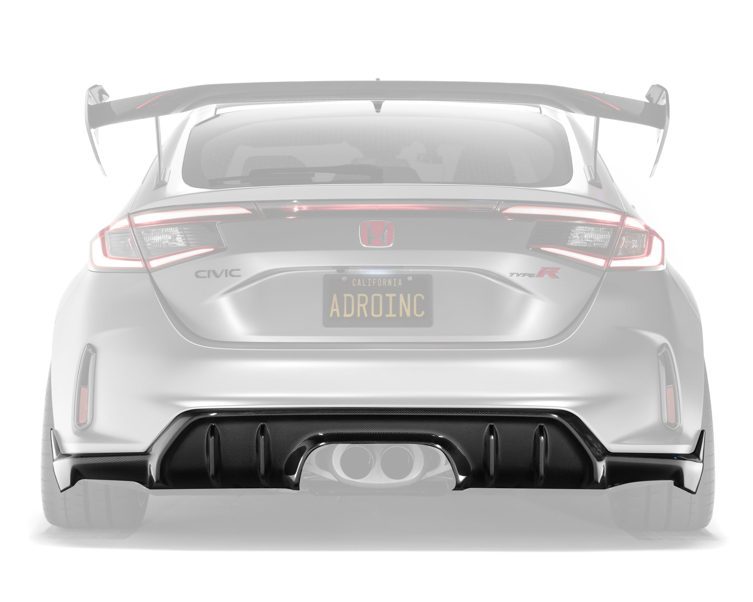 Honda Civic FL5 Type R Carbon Fiber Rear Diffuser - Rear