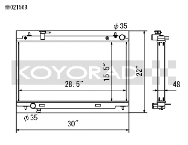 Koyo (Koyorad) Performance Radiator: Nissan 350Z / Fairlady