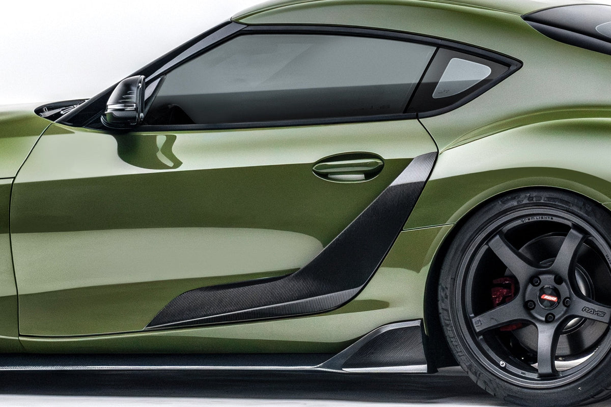 Toyota GR Supra A90 Carbon Fiber Door Garnishes 2019+