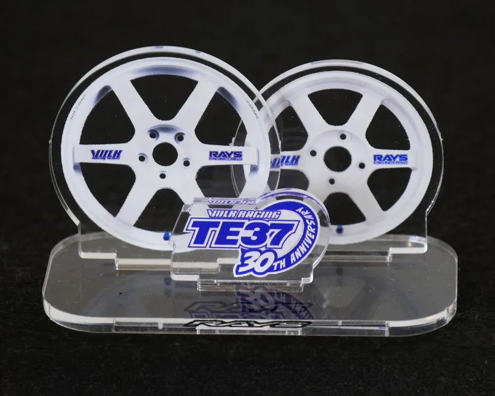 VOLK RACING TE37 30TH ACRYLIC STAND - White - Merchandise