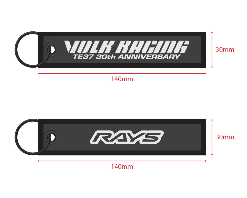 VOLK RACING TE37 30TH KEY TAG BK - Merchandise