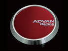 Advan Racing Centre Cap Flat - 73mm / Candy Red - Wheels