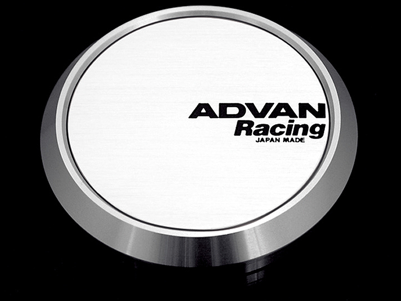 Advan Racing Centre Cap Flat - 73mm / White - Wheels