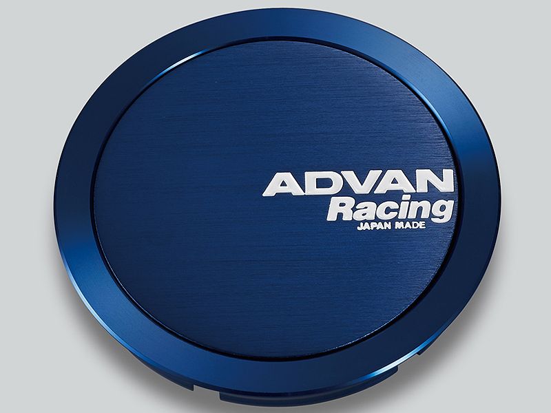 Advan Racing Centre Cap Full Flat - 73mm / Blue Anodized