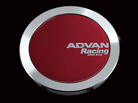 Advan Racing Centre Cap Full Flat - 73mm / Candy Red