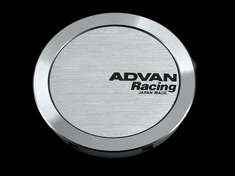 Advan Racing Centre Cap Full Flat - 73mm / Silver Anodized