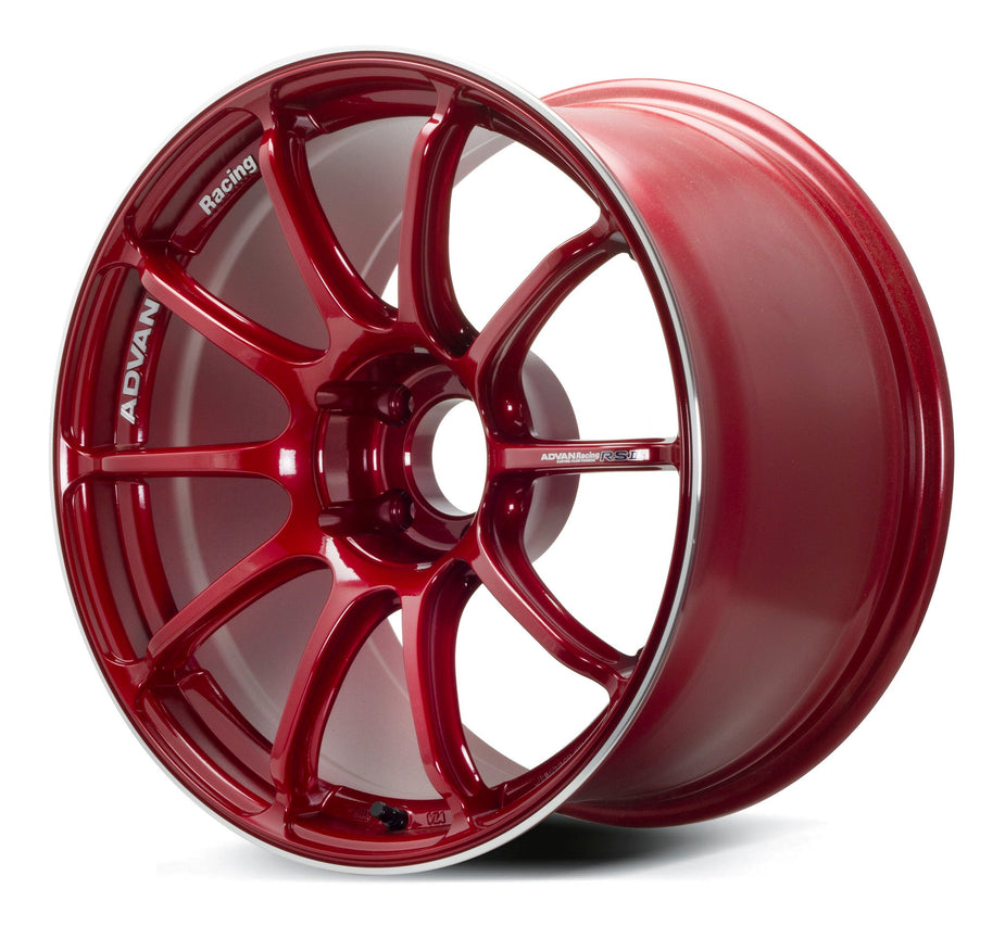 Advan TC4 17x7.5 +43 5-112 Racing Candy Red & Ring Wheel main image 0