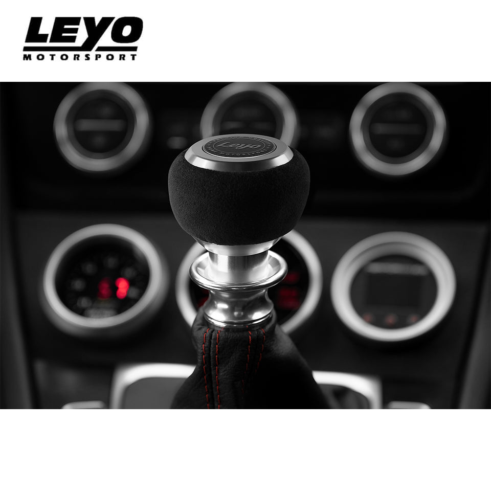 Black Alcantara DSG Shift Knob Silver Anodized - Volkswagen