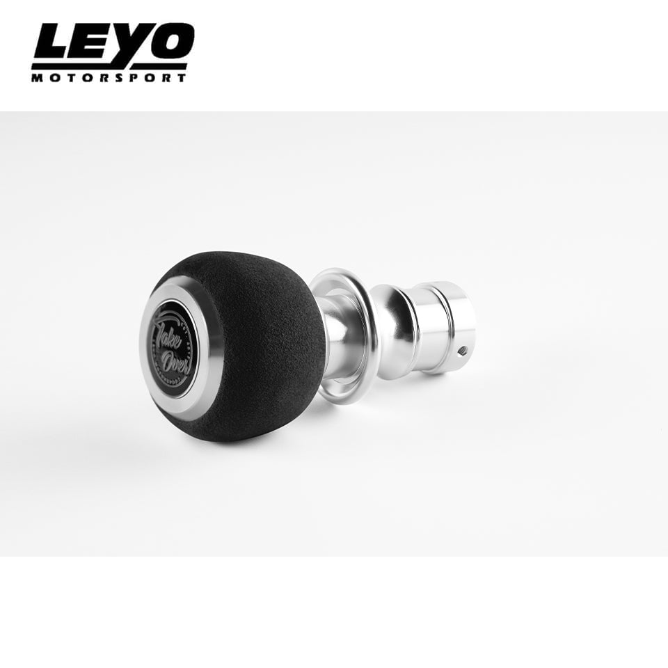 Black Alcantara DSG Shift Knob Silver Anodized - Volkswagen