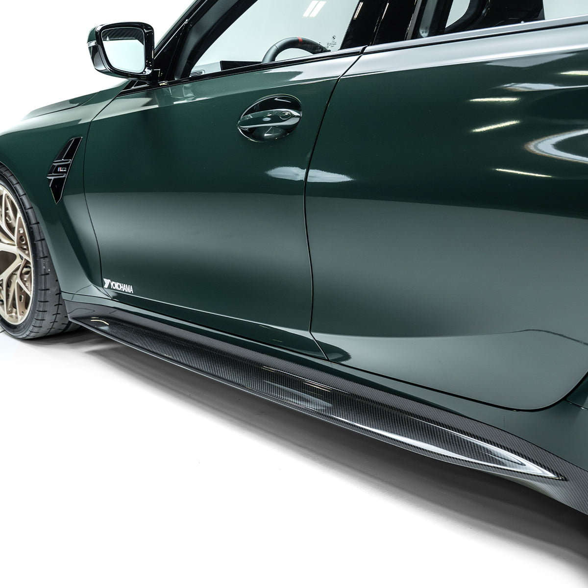 BMW G80 G81 M3 Dry Carbon Fiber V2 Side Skirts 2021+ - Side