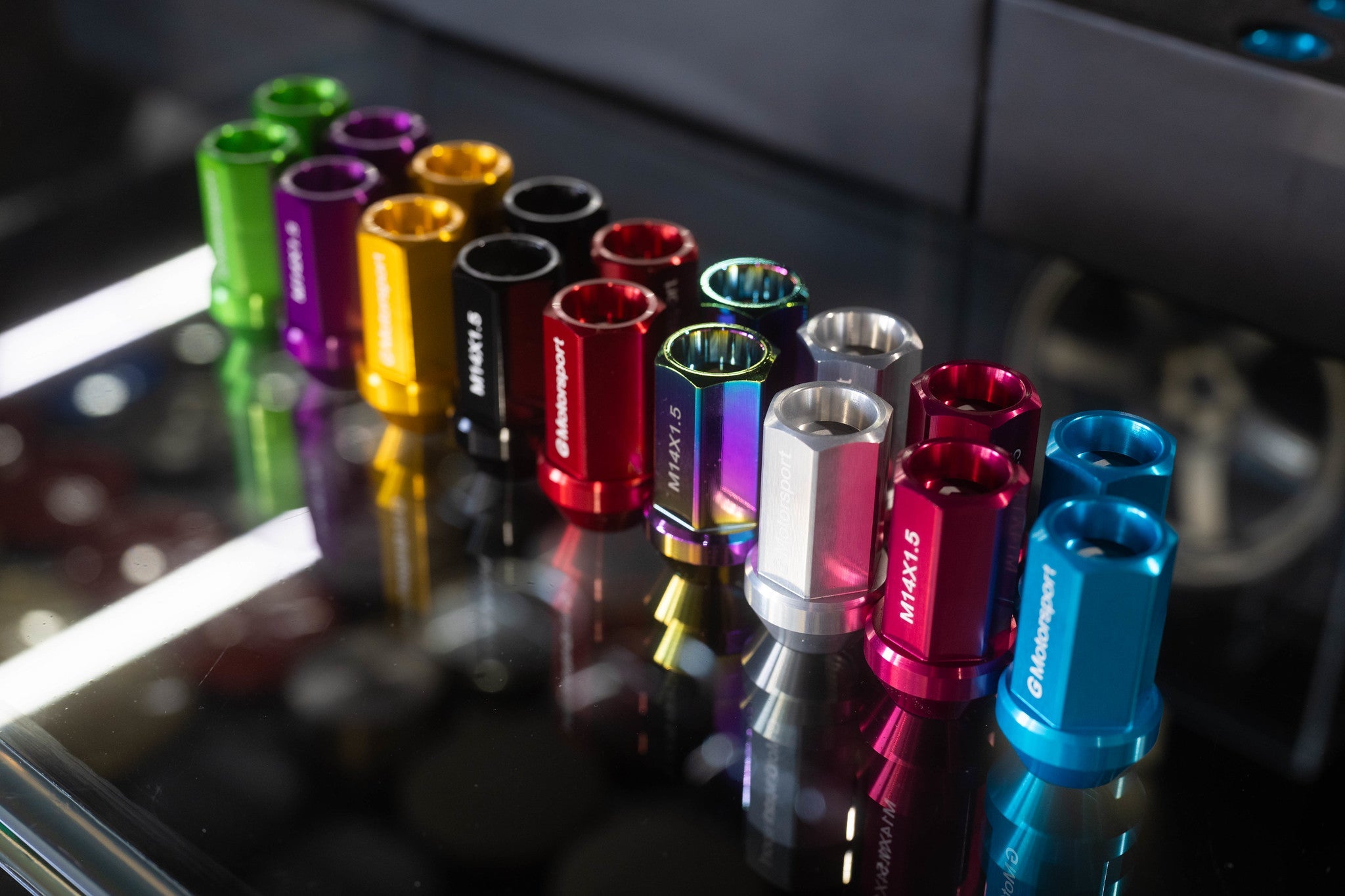 GMotorsport Aluminium Lock Nuts - Wheel Nuts