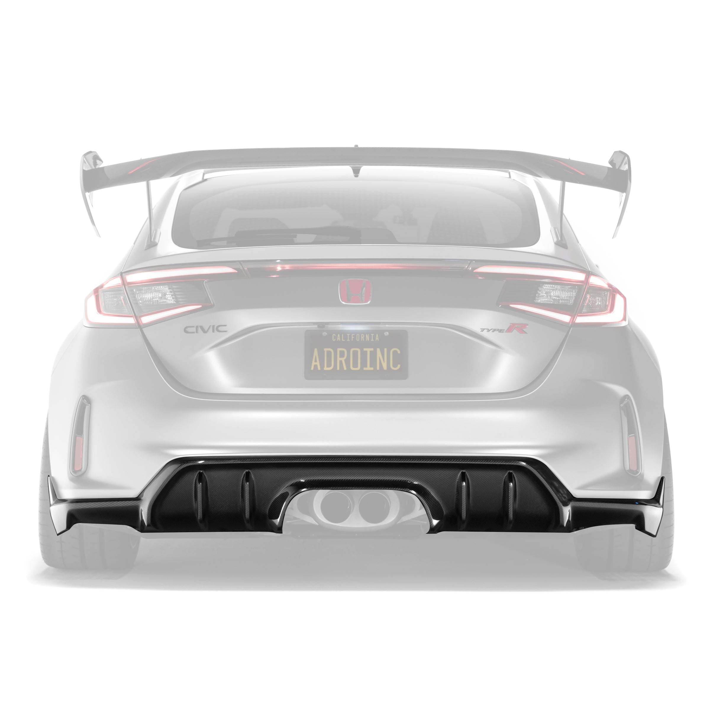 Honda Civic FL5 Type R Carbon Fiber Rear Diffuser - Rear