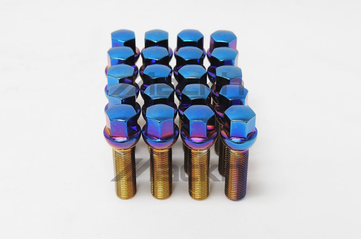 Mevius Euro Lug Bolts - M14x1.5 / 27mm / Chrome Neon