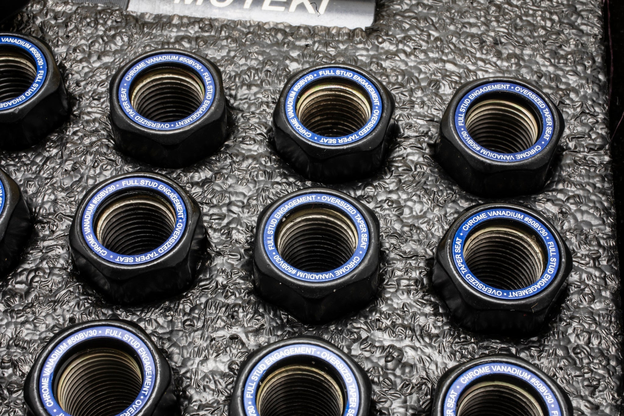 MUTEKI HR50 - M14x1.5 / Black - Blue Ring - Wheet Nuts