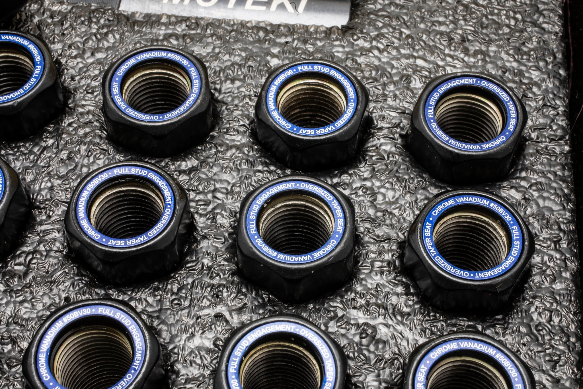 MUTEKI HR50 - M14x1.5 / Black - Blue Ring - Wheet Nuts