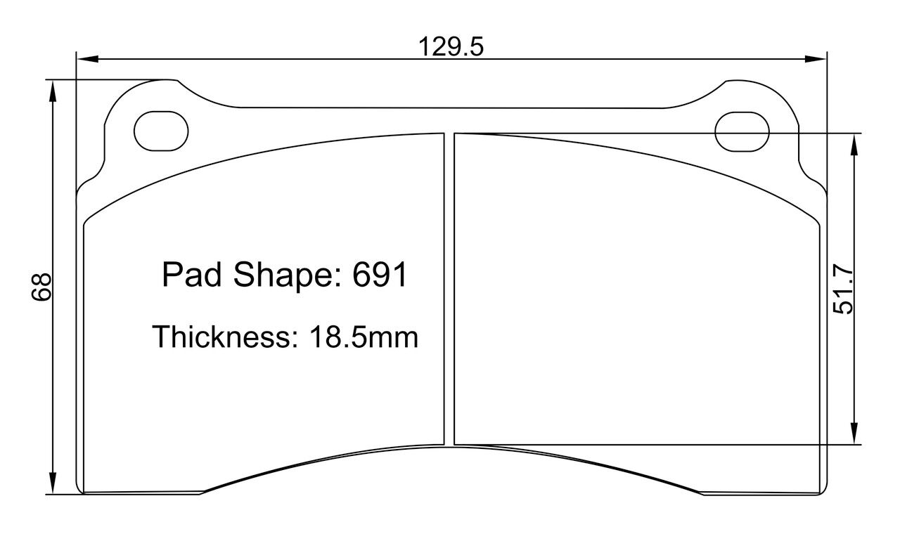 Paragon Pads P3 suit Nissan R35 Rear Street - Brake Pads