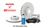 Paragon PAR42663S-10 Front Rotor + Dixcel Brake Pad Combo –