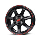 RMP Racing R07 - 15x5 + 45 4x100 / Black/Rim Red Line