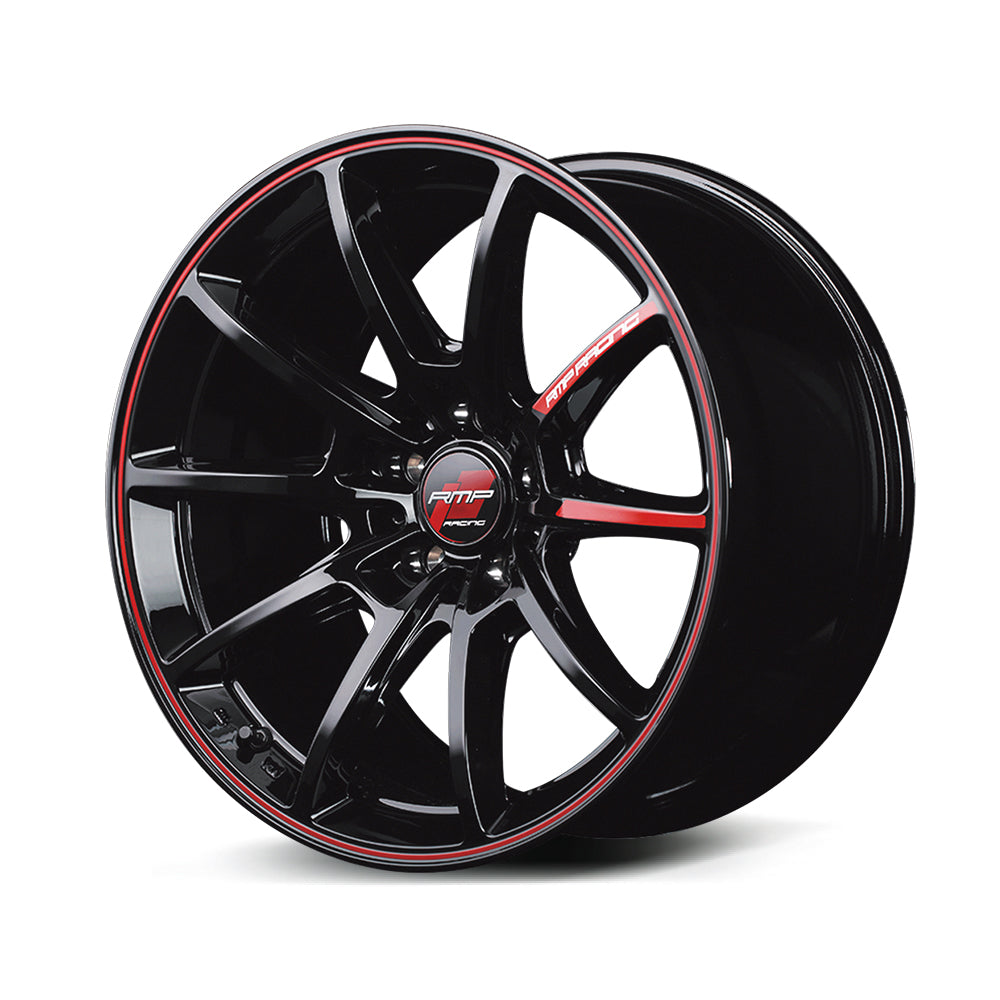 RMP Racing R25 - 15x5 + 45 4x100 / Black/Rim Red Line