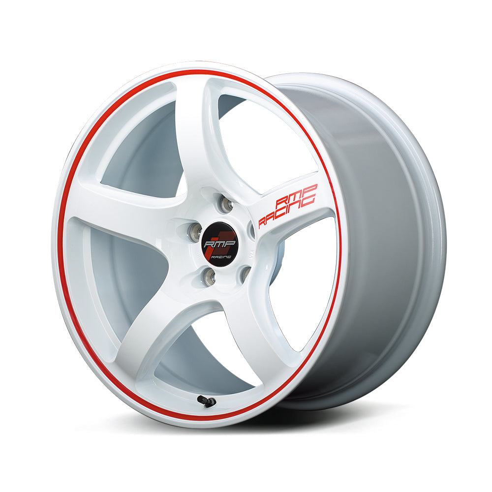 RMP Racing R50 - 17x7 + 48 5x114.3 / White/Rim Red Line